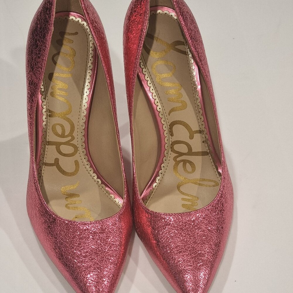 Sam Edelman Hazel Metallic Leather Pumps size 5.5M
